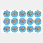 Cute parasaurolophus dinosaur cartoon labels (Vel)