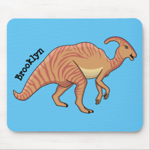 Cute parasaurolophus dinosaur cartoon muismat