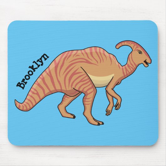 Cute parasaurolophus dinosaur cartoon muismat (Voorkant)