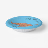 Cute parasaurolophus dinosaur cartoon papieren kommen (Gebogen)