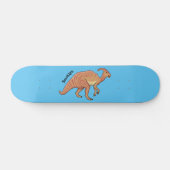 Cute parasaurolophus dinosaur cartoon persoonlijk skateboard (Horizontaal)