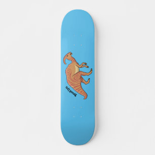 Cute parasaurolophus dinosaur cartoon persoonlijk skateboard