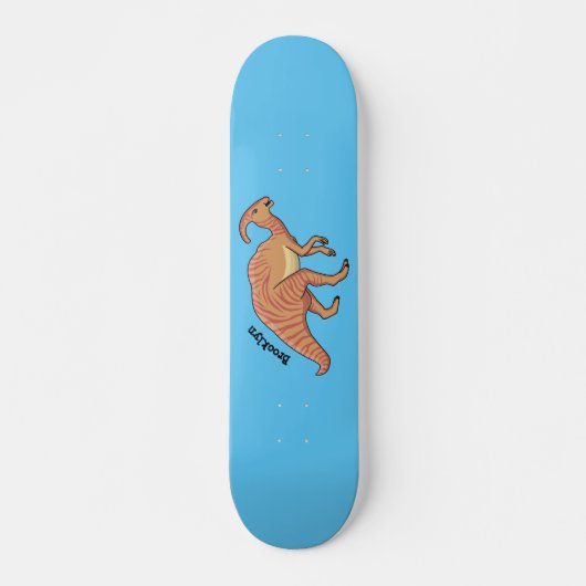Cute parasaurolophus dinosaur cartoon persoonlijk skateboard (Voorkant)