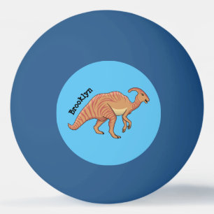 Cute parasaurolophus dinosaur cartoon pingpongbal