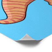 Cute parasaurolophus dinosaur cartoon poster (Hoek)