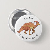 Cute parasaurolophus dinosaur cartoon ronde button 5,7 cm (Voorkant /achterkant)