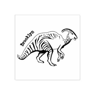 Cute parasaurolophus dinosaur cartoon rubberstempel