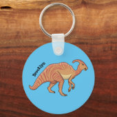 Cute parasaurolophus dinosaur cartoon sleutelhanger (Voorkant)
