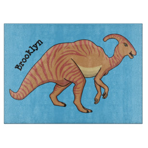 Cute parasaurolophus dinosaur cartoon snijplank
