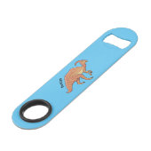 Cute parasaurolophus dinosaur cartoon speed flessenopener (Voorkant Gekanteld)
