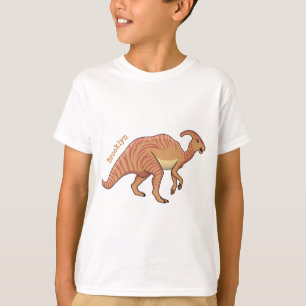 Cute parasaurolophus dinosaur cartoon t-shirt