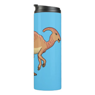 Cute parasaurolophus dinosaur cartoon thermosbeker