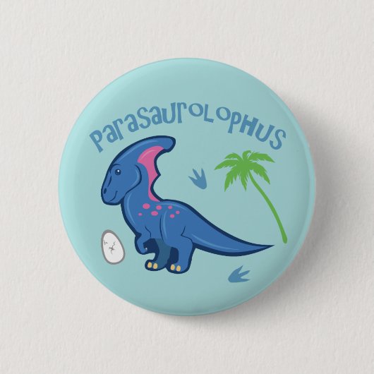 Cute Parasaurolophus Ronde Button 5,7 Cm (Voorkant)