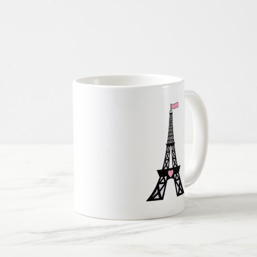 Cute Paris Eiffel Tower Koffiemok (Voorkant rechts)