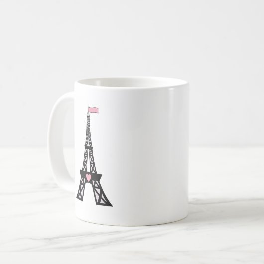 Cute Paris Eiffel Tower Koffiemok (Voorkant links)