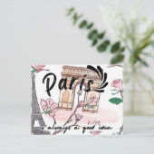 Cute Paris France is altijd een goed idee Briefkaart (Staand voorkant)