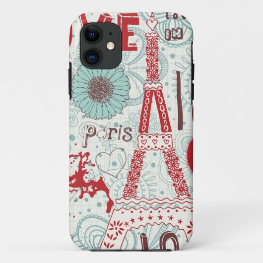 Cute Paris I Phone case. Case-Mate iPhone Case (Achterkant)