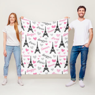 Cute Paris patroondeken voor thuisdeken Fleece Deken