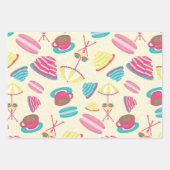 Cute Paris Pattern Inpakpapier Vel (Voorkant)