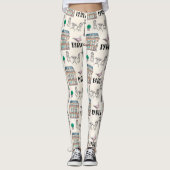 Cute Paris Street Scene | WATERVERF |Landmark Leggings (Voorkant)