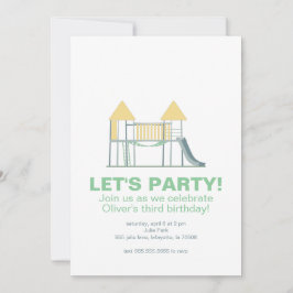 Cute Park Oerwoud Gym Birthday Party Kaart