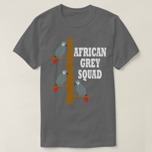 Cute Parrot African Gray Squad Ironic Animal T-shirt (Design voorkant)