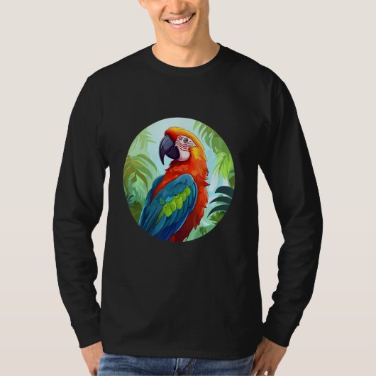 Cute Parrot Bird Parrot Motif Birds Parrot Design T-shirt (Voorkant)