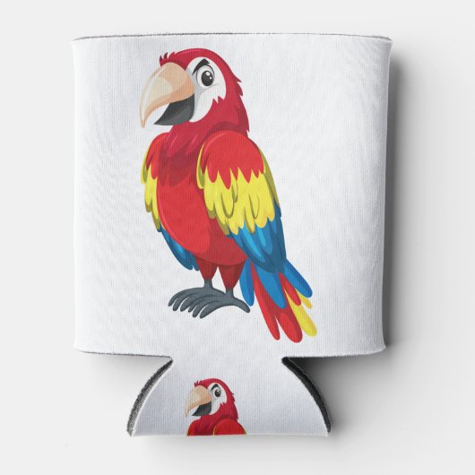 Cute parrot cartoon blikjeskoeler (Voorkant)