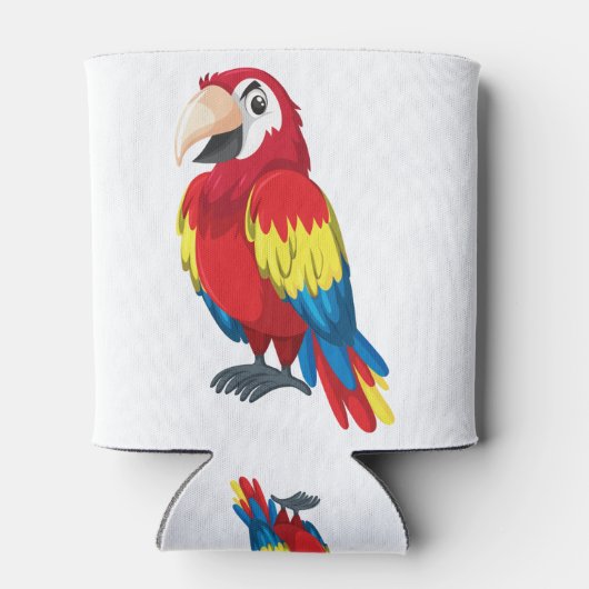 Cute parrot cartoon blikjeskoeler (Achterkant)