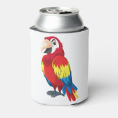 Cute parrot cartoon blikjeskoeler (Blikje Achterkant)