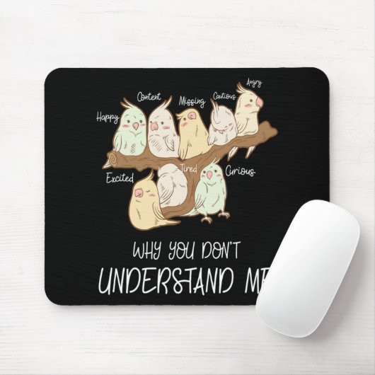 Cute Parrot Emomotion Personality Attitude Cft Muismat (Met muis)