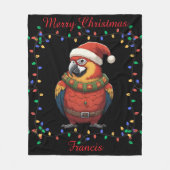 Cute Parrot Fleece Blanket (Voorkant)