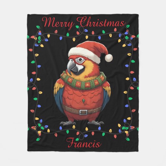 Cute Parrot Fleece Blanket (Voorkant)