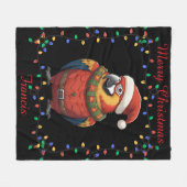 Cute Parrot Fleece Blanket (Voorkant (Horizontaal))