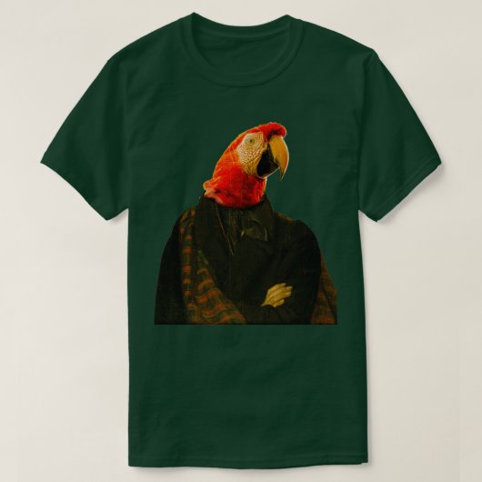 Cute parrot Macaw Distinguing Royal Dog Pets on re T-shirt (Design voorkant)
