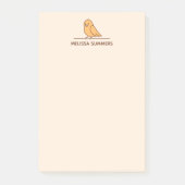 Cute Parrot Parakeet Bird Custom Name Post-it® Notes (Voorkant)
