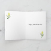 Cute Parrot Valentijnse Kaart met Black Cockatoos (Binnen)