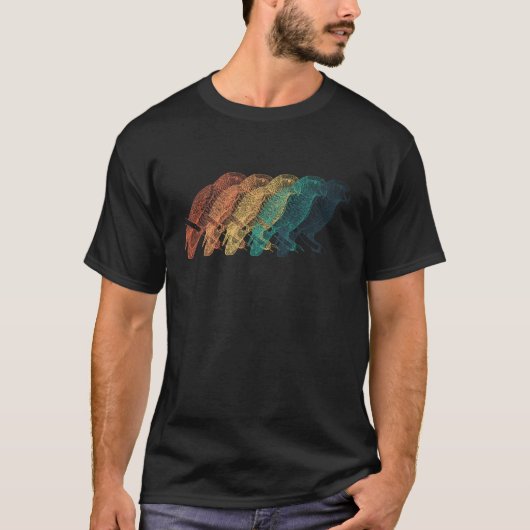 Cute Parrots Parrot Retro Parrot Bird T-shirt (Voorkant)