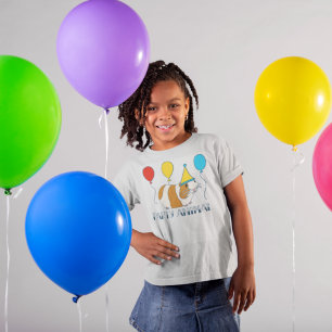 Cute Party Animal Guinea Pig. en ballonnen Graphic T-shirt