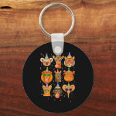 Cute Party Animals Birthday Wildlife Zoo Birthday  Sleutelhanger (Voorkant)