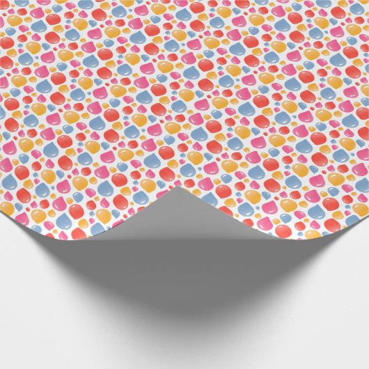 Cute Party Balloon Girly Birthday Pattern Wrappin Cadeaupapier (Hoek)