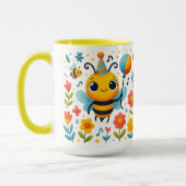 Cute Party Bee Ceramic Mug Mok (Links)