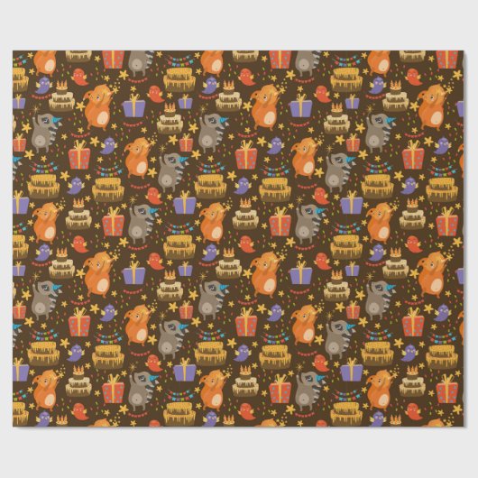 Cute Party Critters Cadeaupapier (Vlak)