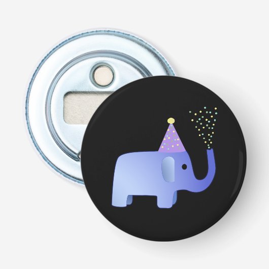 Cute Party Elephant Button Flesopener (Voorkant)