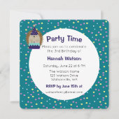 Cute Party Hedégel Birthday Party Invitation Kaart (Voorkant)