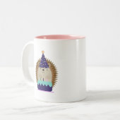 Cute Party Hedegel Tweekleurige Koffiemok (Voorkant links)