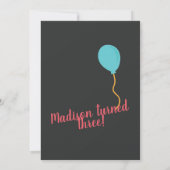 Cute Party Llama en Balloon Birthday Dank u Bedankkaart (Achterkant)