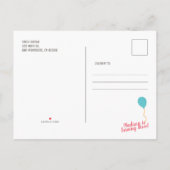 Cute Party Llama en Balloon Birthday Invitation Uitnodiging Briefkaart (Achterkant)