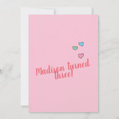 Cute Party Llamacorn Birthday Hartelijk dank Bedankkaart (Achterkant)