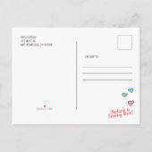 Cute Party Llamacorn Birthday Invitation Uitnodiging Briefkaart (Achterkant)